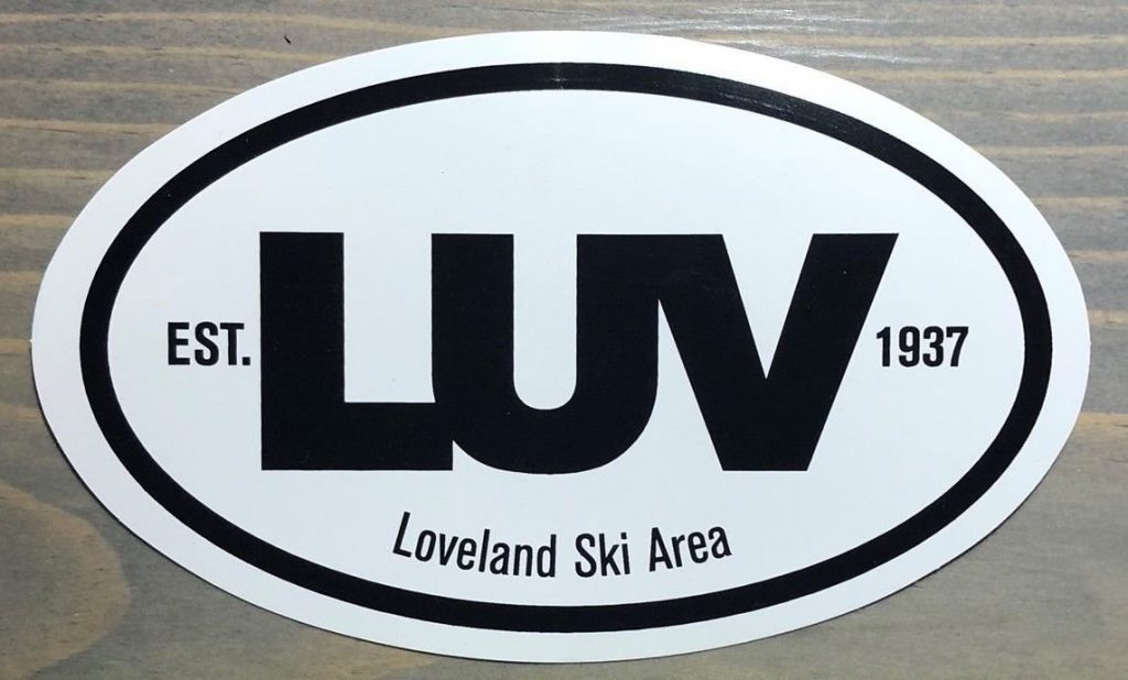 ski loveland luv sticker